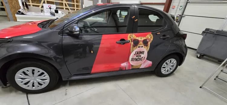 Covering portieres Yaris iBay Immobilier, pose en cours