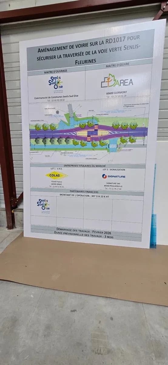 Panneau de chantier CC Senlis Sud Oise